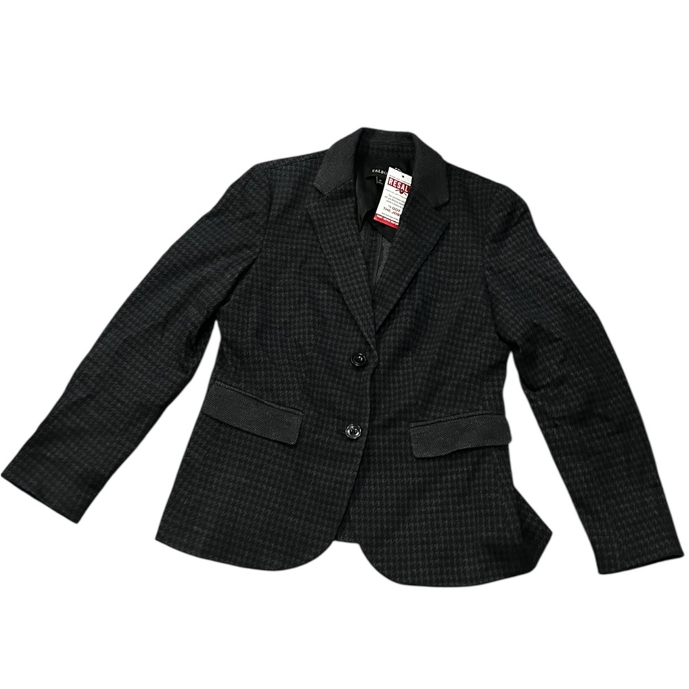 Talbots Black Houndstooth Blazer
